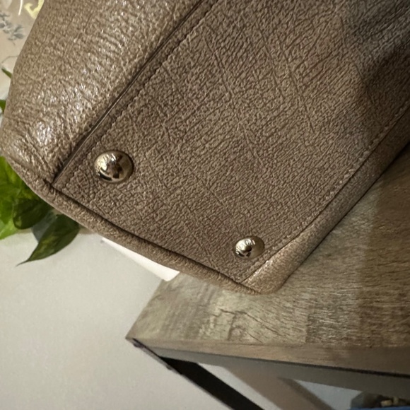 Authentic Prada Brown Cervo Lux Nudo Sparkle Leather Boston Bag. - Picture 6 of 16